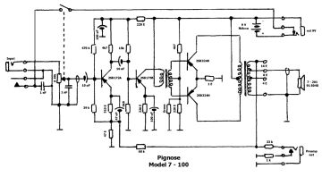 Pignose 7 100B schematic circuit diagram